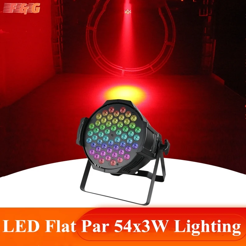 54x3W RGBW Aluminum Alloy LED Par RGB 3in1 Lighting Can Par LED Spotlight Dj Projector Wash Lighting Stage Lighting Spotlight
