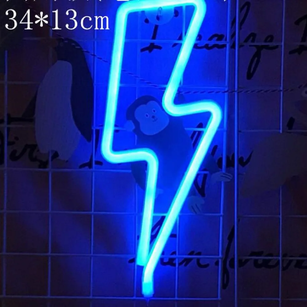 Неоновый светодиодный светильник 5 В USB/с питанием от аккумулятора Радужный в