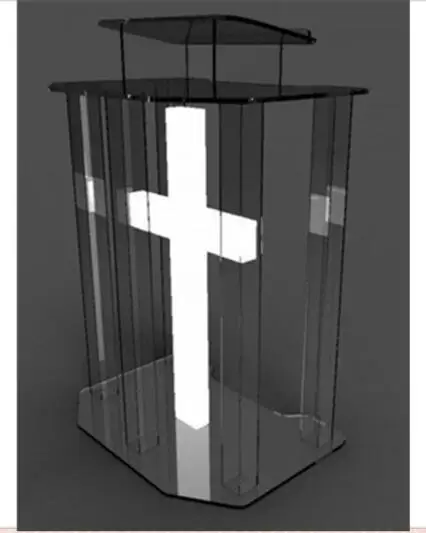 Экологичная прозрачная акриловая Трибуна стеклянная Лекция для церкви из