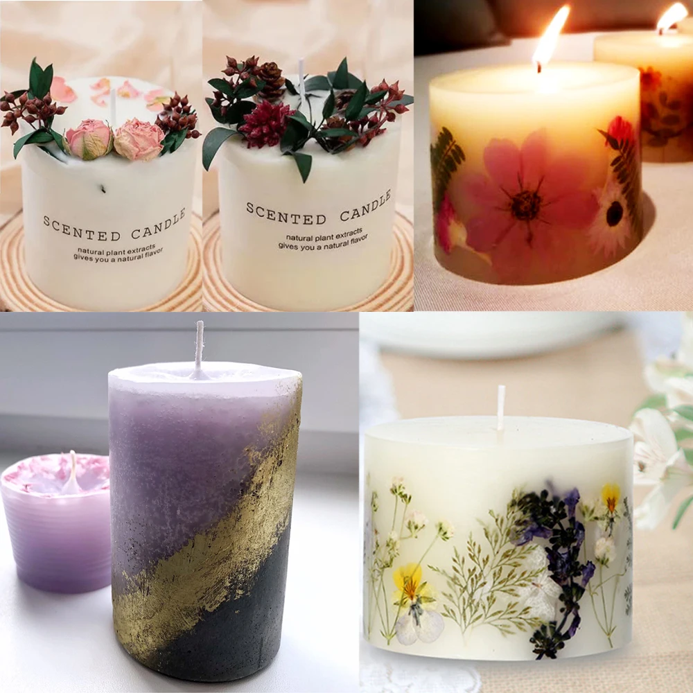 Molde Cil&iacute;ndrico de Silicona para Velas, Cilindro de fundici&oacute;n Artesanal Compatible con Fabricaci&oacute;n de Cera de Aromaterapia, Resina Epoxi, Yeso y Arcilla, Decoraci&oacute;n del Hogar-1