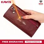 Женский кошелек KAVIS из натуральной кожи, Длинные Удобные кошельки, женский модный дизайнерский клатч, Дамский кошелек для денег, стильная сумка-держатель для телефона