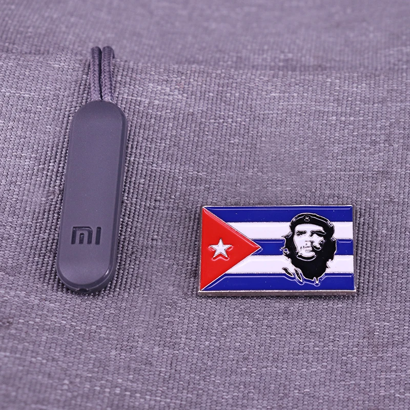 Брошь с изображением кубинского флага и Че Гевары аксессуар для кубинской