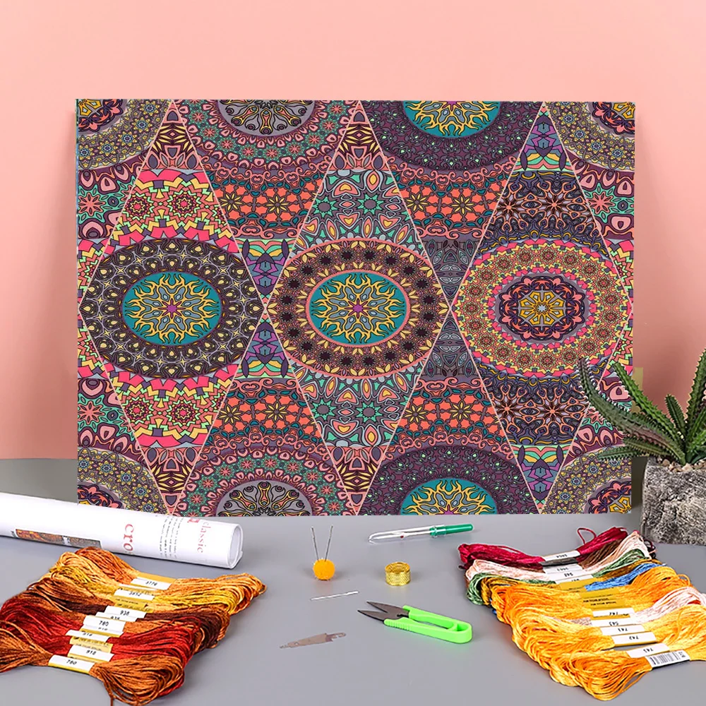 

Region Islam Pre-Printed 11CT Cross-Stitch Patterns DIY Embroidery DMC Threads Sewing Handmade Handiwork Handicraft Floss
