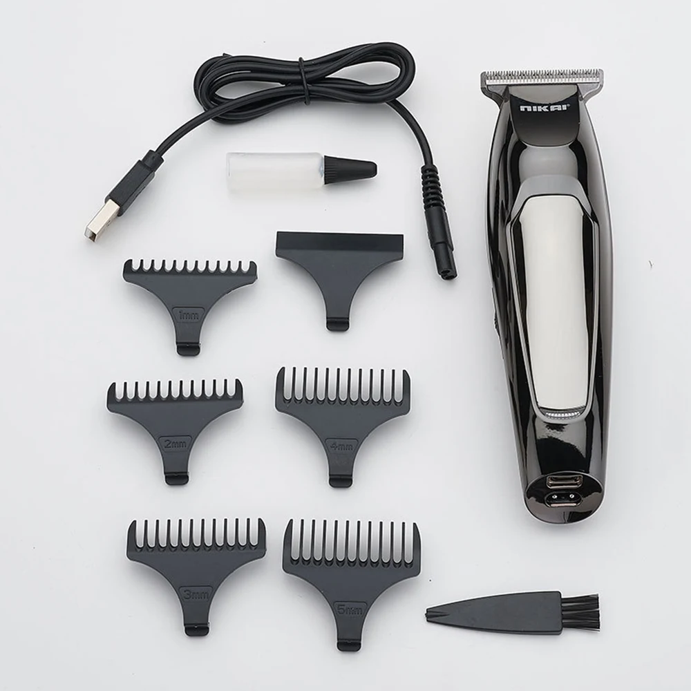 Водонепроницаемая машинка для стрижки волос с USB Мужская низким уровнем шума