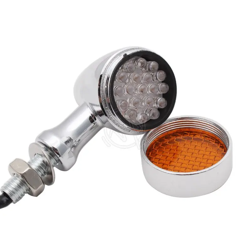 2 пары Алюминиевые Светодиодные поворотники в стиле ретро для мотоцикла |