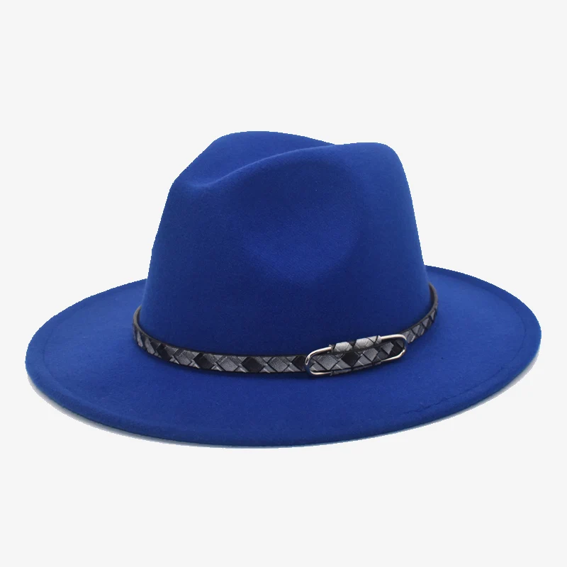 Elegant Ladies Autumn And Winter Imitation Wool Hat Harajuku Style Hat High-Top Jazz Hat Male Panama Hat  F75