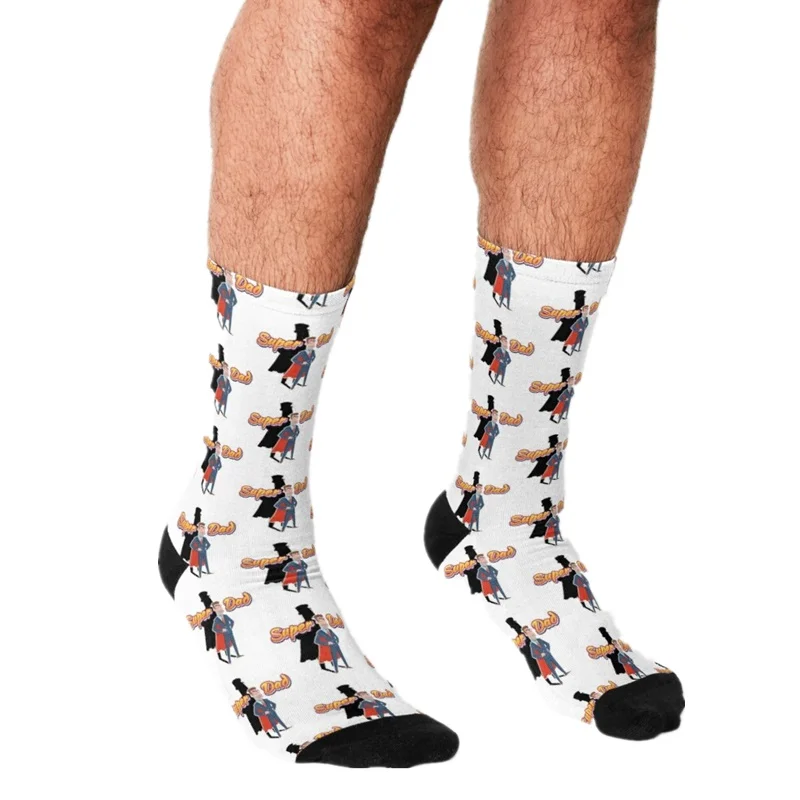 

Funny Father's day Men's socks Super Comic Superhero Printed rock hip hop Men Happy Socks boys street style Crazy Socks for men