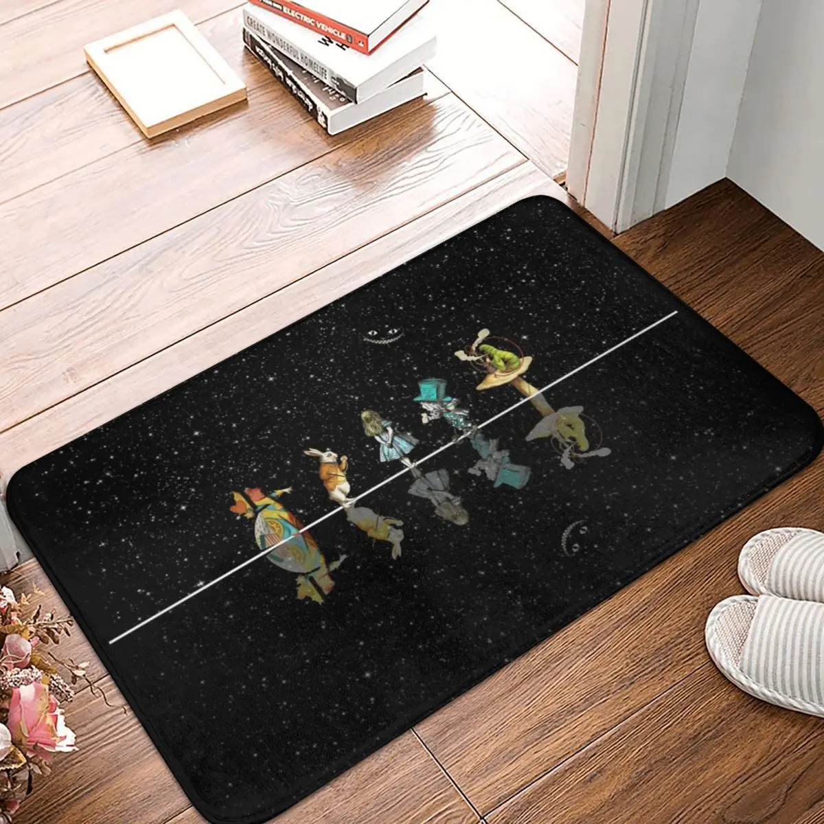 

Wonderland Starry Night Alice In Wonderland Doormat Carpet Mat Rug Polyester PVC Non-Slip Floor Decor Bath Bathroom Kitchen