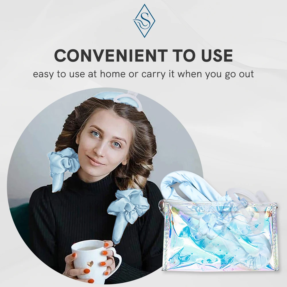 Плойка для завивки волос без нагрева мисс Салли шёлковый ролик мягкая сна