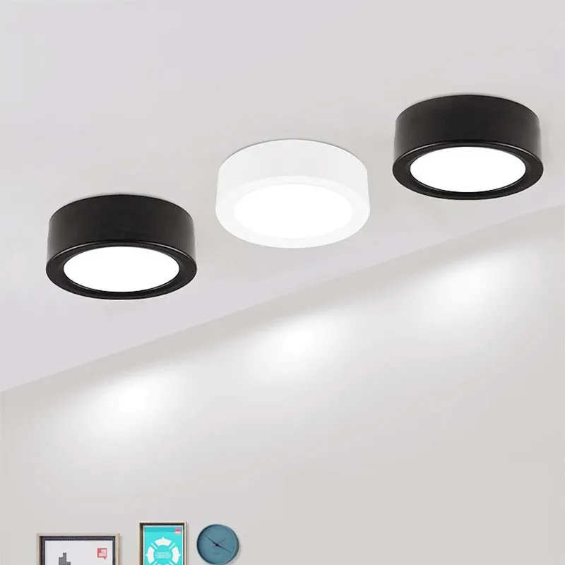 

LED Downlight Mini Surface Mounted 220V 240V 5W 8W Panel Spot Light Ultra Thin Indoor Lighting Home Kitchen Cabinet Lamp