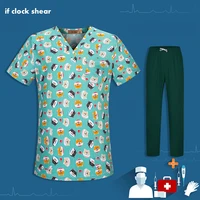 high quality medical surgical uniform pharmacy workwear hospital nurse scrub tops dentistry pet clinic doctor overalls wholesale