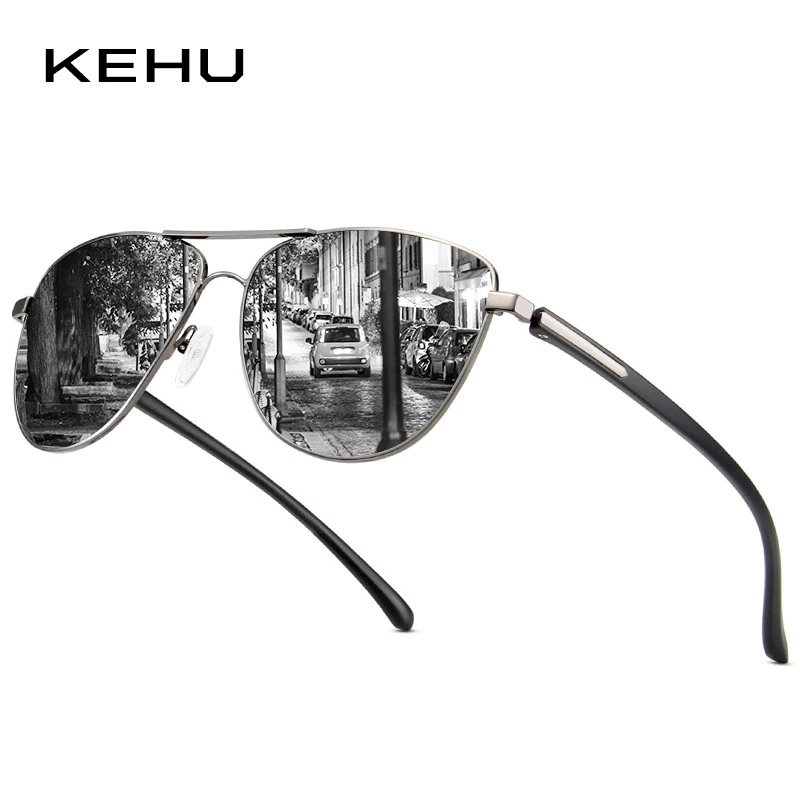KEHU мужские классические солнцезащитные очки пилота авиационная оправа