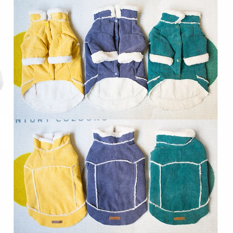 Вельветовая куртка в стиле французского бульдога модное пальто зимняя теплая