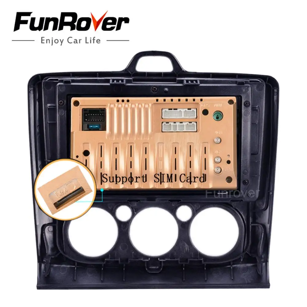 Funrover DSP 8 ядер Android 9 0 2 din автомобильный Dvd Gps Мультимедиа для Focus Mondeo C MAX Galaxy авто
