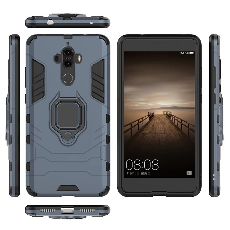 Автомобильный держатель чехол для Huawei Mate 9 стенд с металлическим кольцом