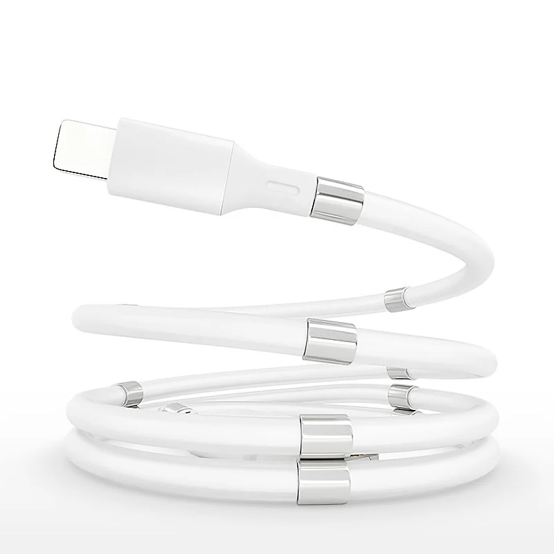 

1m1.5m retractable magnetic absorption nanowire 3A ultra fast charging cable is suitable for Apple 12 series mobile phones