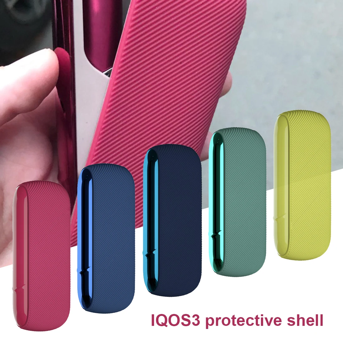 

Silicone Side Cover Full Protective Case Pouch For IQOS 3 Duo Full Protective Cover Replaceable Side Cover for IQOS Accessories