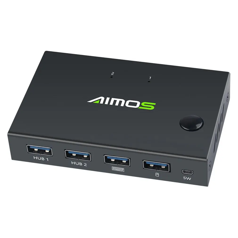 

2 In 1 Out 4K USB HDMI-compatible KVM Switch Box for 2 PC Sharing Keyboard Mouse Printer Plug Video Display USB Swltch Splitter