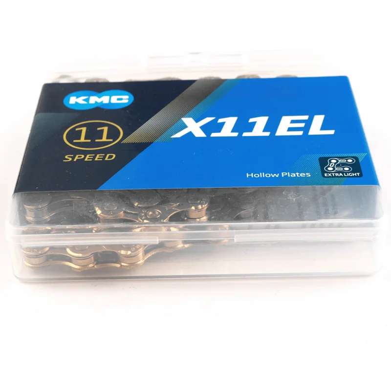 KMC X11EL X11 велосипедная цепь 118L 11 для скоростного велосипеда с волшебной кнопкой