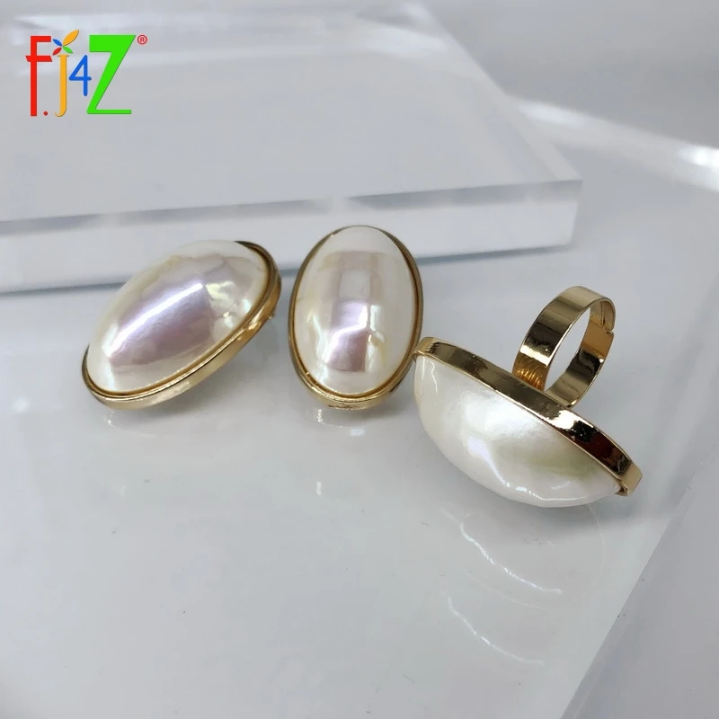 Новые Классические серьги гвоздики с большим жемчугом F.J4Z для женщин 2020 тренд