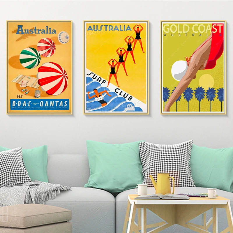 Австралия Голд Кост Квинсленд большой барьер постер рифа холст картина плакат из