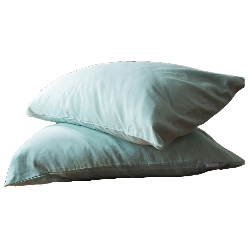 

contracted with 60 cotton mill wool single pure color pillowcase cotton pillow cover 48 * 74 cm pillow bags of a pair