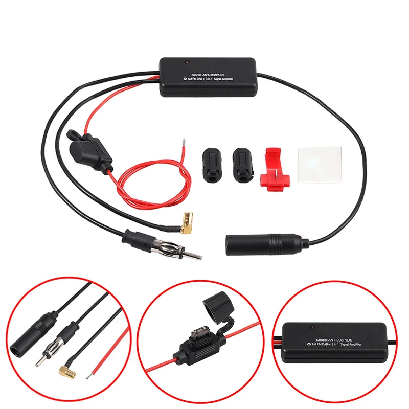 Усилитель антенны 3 в 1 DAB AM FM усилители сигнала Автомобильная антенна