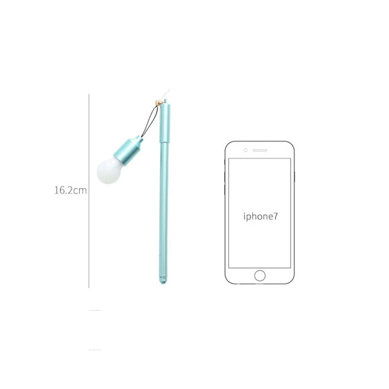 

1 Pcs Cartoon Cute Creative Modeling Neutral Pen 0.38mm Light Bulb Dust Plug Gel Pen Multifunctional School Supplies K1496 K