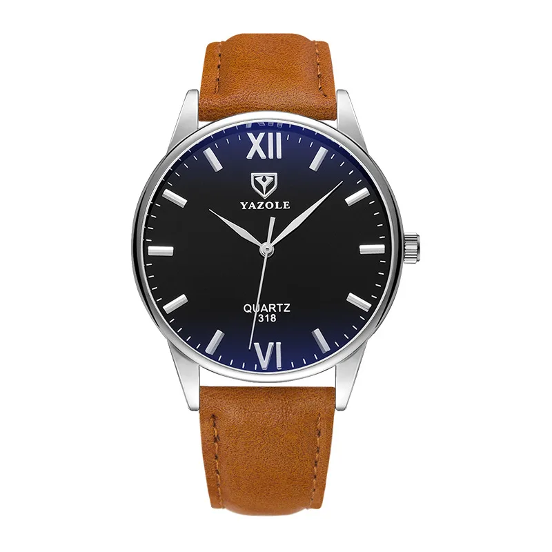 light brown black YAZOLE, деловые часы для мужчин, топ класса люкс, известный бренд, кварцевые наручные часы, новинка, наручные часы для мужчин, часы для мужчин Hodinky Man - Цвет: light brown black