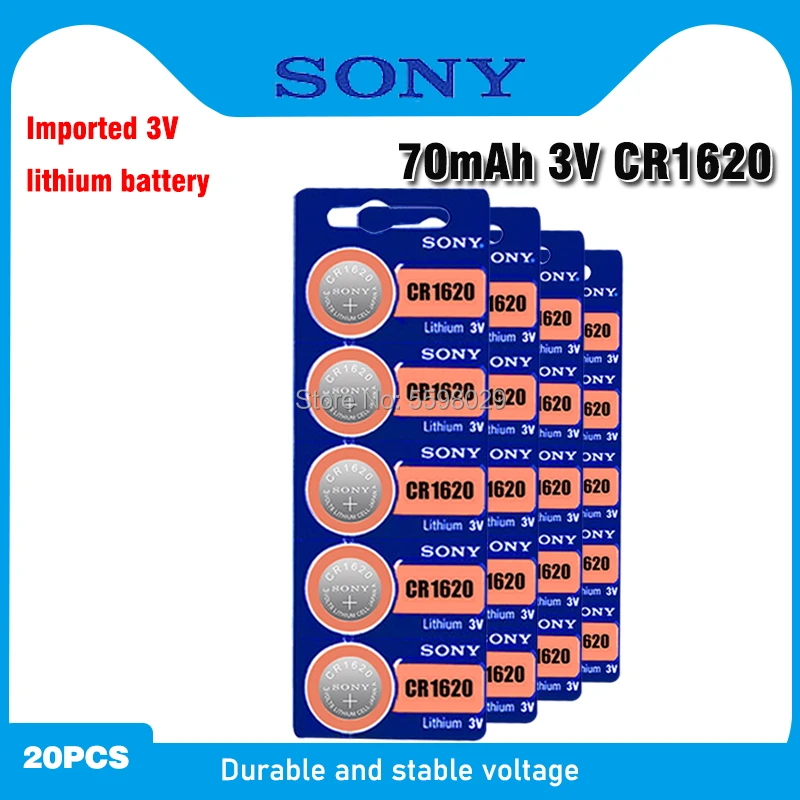 20 шт. Литиевые Батарейки для часов Sony CR1620 ECR1620 DL1620 5009LC 3 в CR 1620|Часовые батарейки| |