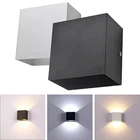 Светодиодный алюминиевый AC85-265V светильник на стену, квадратная настенная лампа с креплением, прикроватная лампа, украшение для стен, 6 Вт