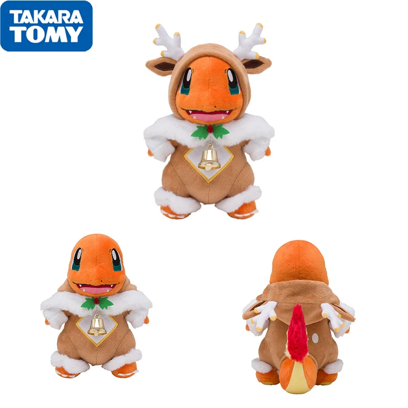 Рождественское аниме мягкая плюшевая игрушка Покемон кавайный чармандер Eevee
