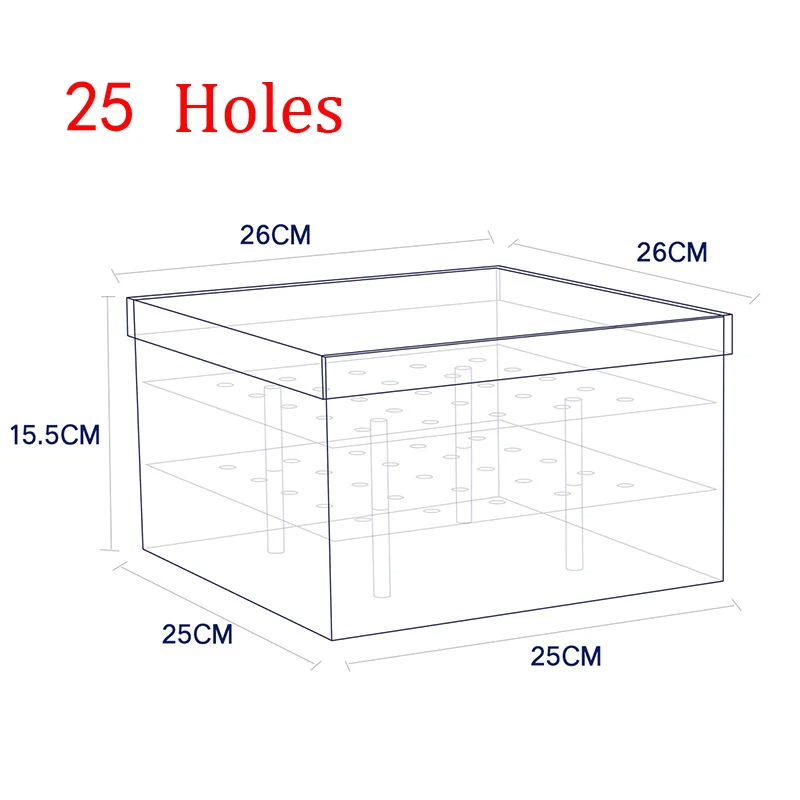 25 holes flower box Акриловая Цветочная коробка, коробка розы, лучшая Подарочная коробка для девушки, Декоративная Прозрачная бонсай, горшок, квадратная Цветочная коробка, цветочная упаковка, подарочная коробка - Цвет: 25 holes flower box