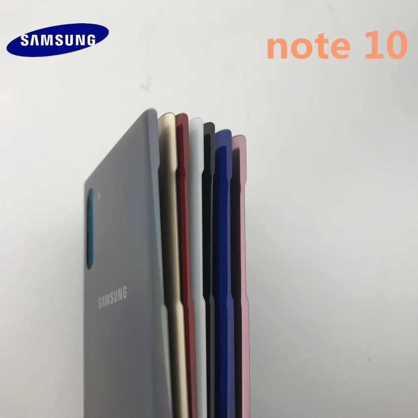 SAMSUNG Galaxy Note 10 N970 Note10 plus N975 Задняя стеклянная крышка батарейного отсека задняя дверь Корпус чехол Задняя стеклянная крышка+ инструмент