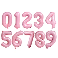 16inch air digit figure pink number foil balloon girl birthday party decorations kids