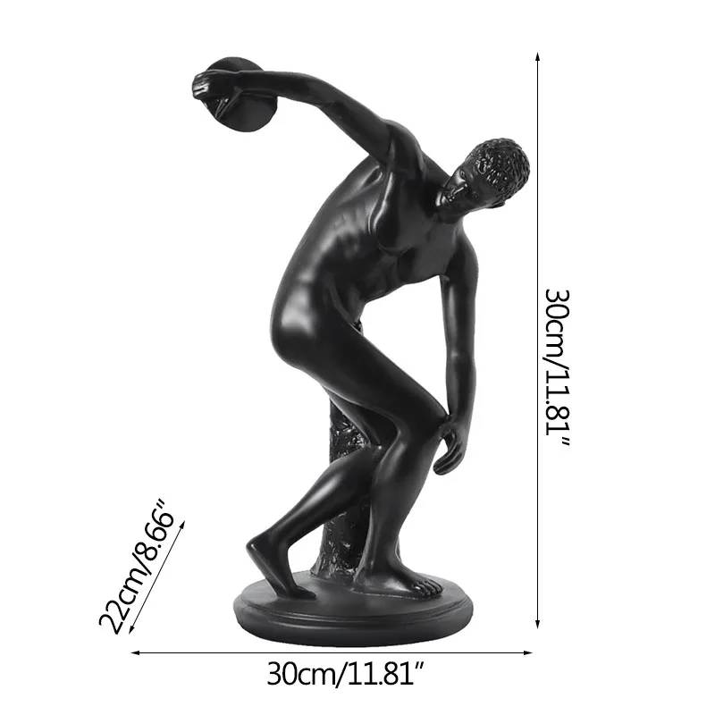 

Nordic Contracted Discobolus Sculpture Home Desktop Decoration Accessories Retro Art Character Statue Room Crafts Figurine Gift