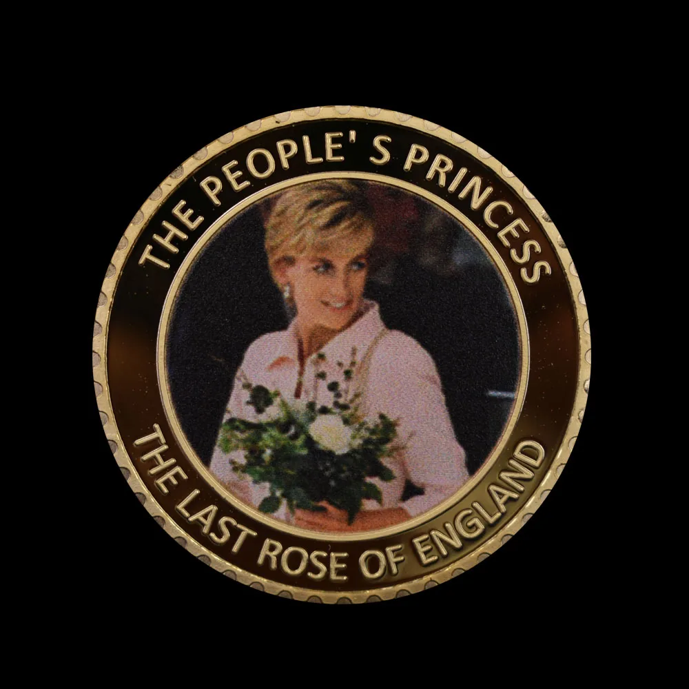5 шт./компл. 24k Золотая монета Diana Princess of Wales Позолоченные памятные коллекционные