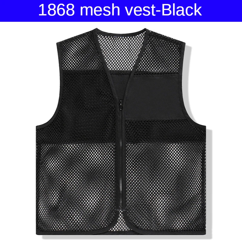

Custom LOGO!1PCS Free Design Multi-pocket Mesh Vests Print Logo Men Woman High visibility Safety Vest Work Vest Workwear Uniform