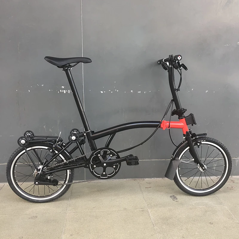 

Складной велосипед Pikes, хромированный стальной велосипед 16 дюймов 349 с суппортным тормозом, 6 скоростей, складные велосипеды для взрослых