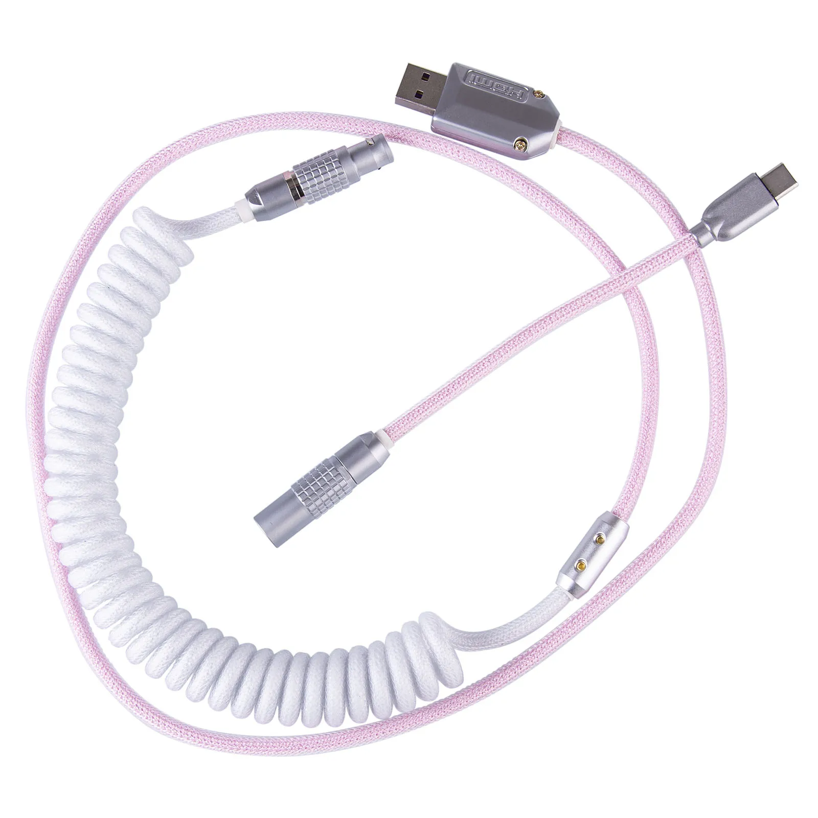 1 м ручной работы по индивидуальному заказу спиральный Тип C USB Дата кабель для