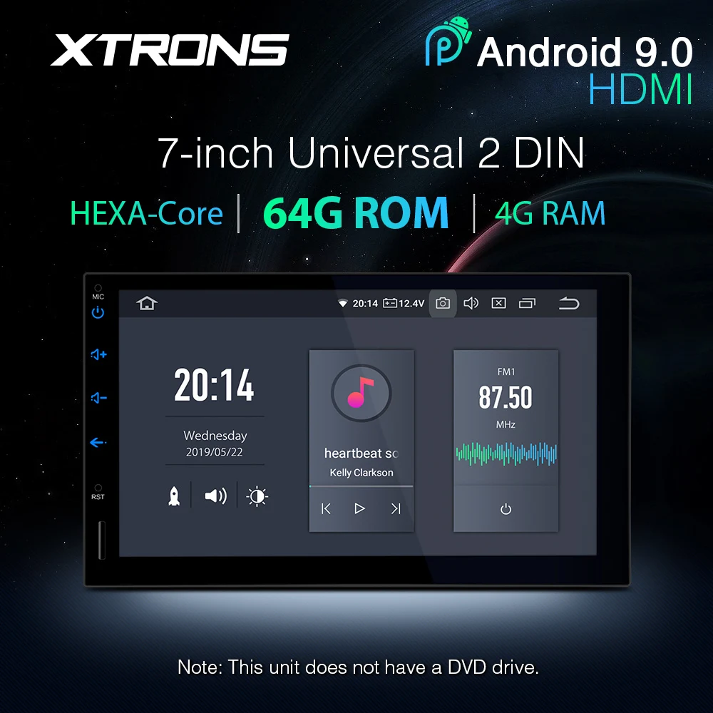 XTRONS Универсальный 2 din 7 'ɺndroid 9 0 гекса core 4 Гб Оперативная память 64 Встроенная