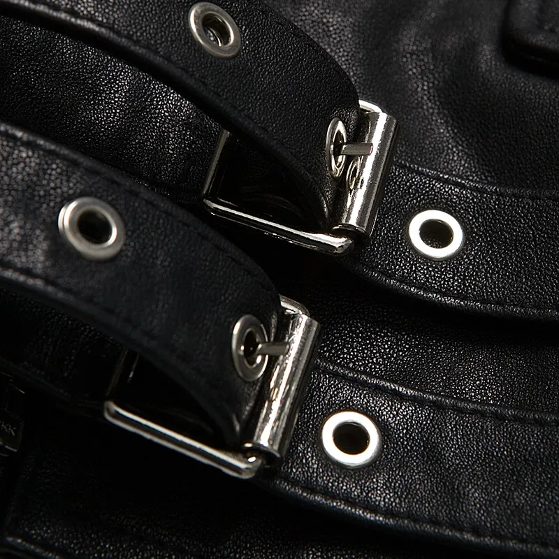 

Lapel Genuine Leather Jacket Men Zipper Motorcycle Biker Slim Sheepskin Short Coat Street Punk Black Outerwear Plus Size 4XL