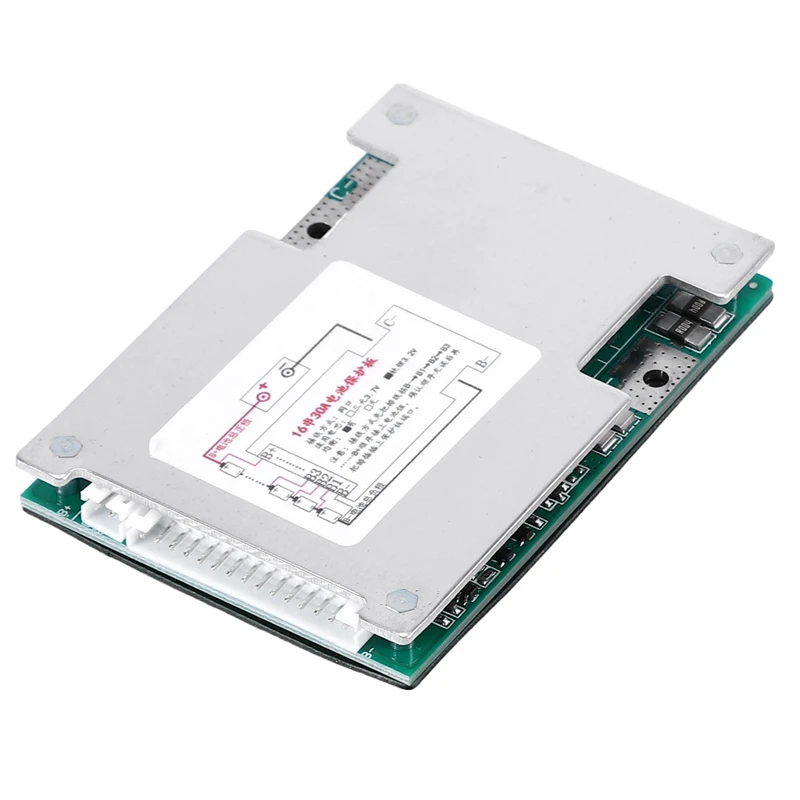 

Защитная плата BMS PCB для аккумулятора 16S 48V 30A LiFePo4 с балансировкой для электронного велосипеда EScooter