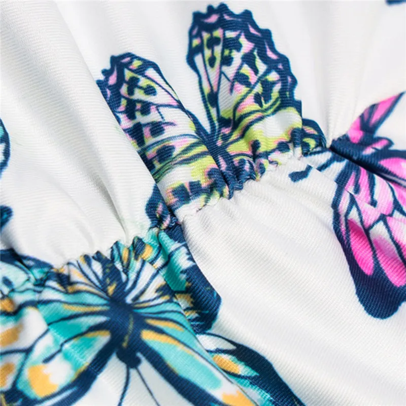 

Women Fashion Sleeveless Halter Backless Fitness Jumpsuit Animal Butterfly Printed Color Block Playsuit Long Rompers