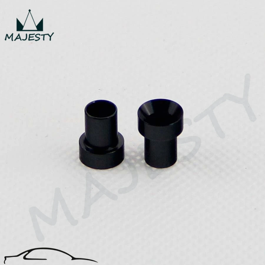 

2 шт., алюминиевые трубки 3AN для фитинга, размер трубки 3/16 дюйма, цвет черный