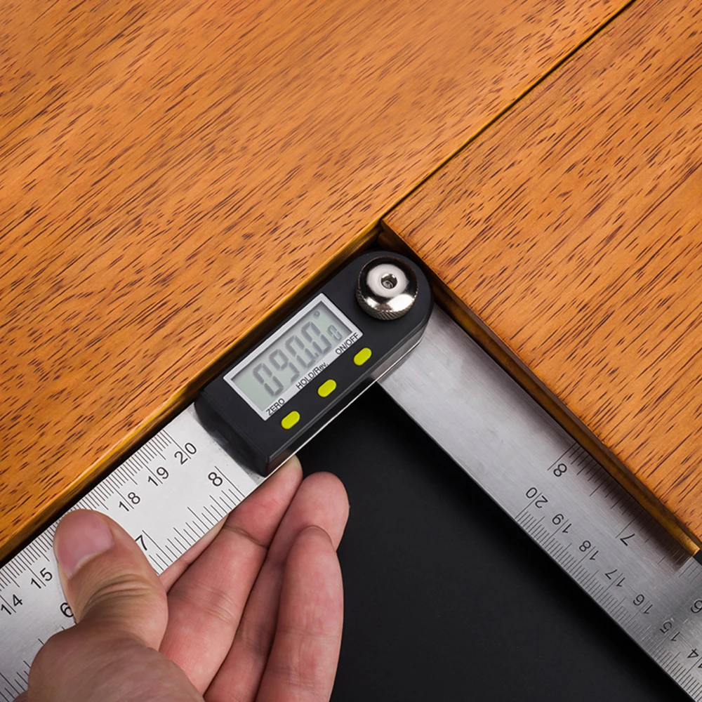 Цифровой транспортир 2 в 1 угловая линейка для измерения углов 200 мм 300 360 градусов