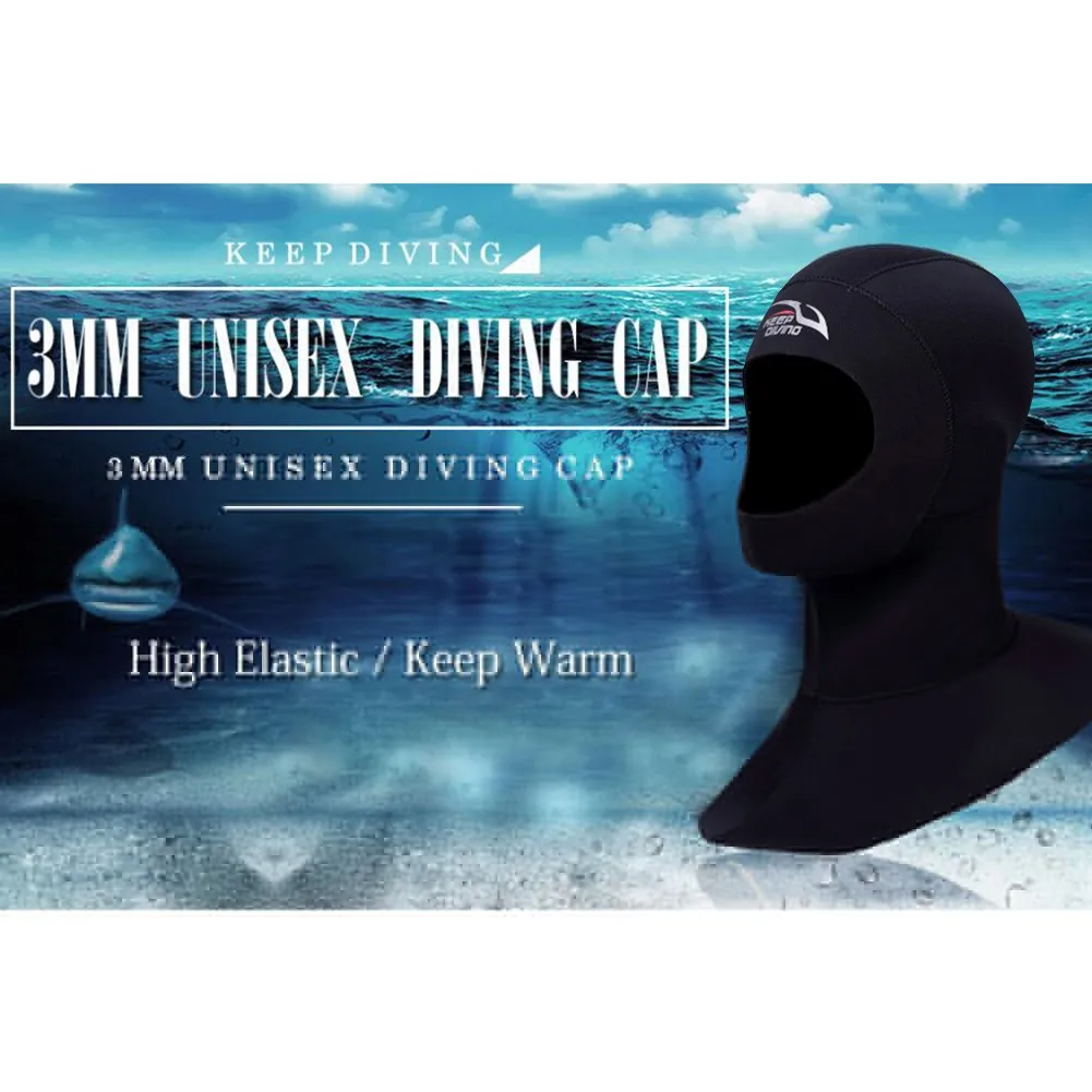 

Diving Cap With Shoulder 3mm Neoprene Scuba Snorkeling Equipment Hat Hood Neck Cover Winter Swim Warm Wetsuit Protect Hair