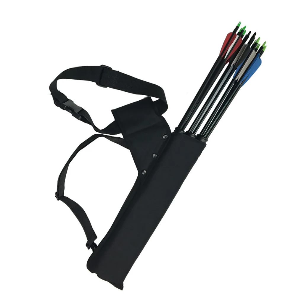 

Three Tubes Arrow Quiver Portable Arrow Holder Back Waist Strap Hunting Training Adjustable Waist Back Carry Bag For Archery