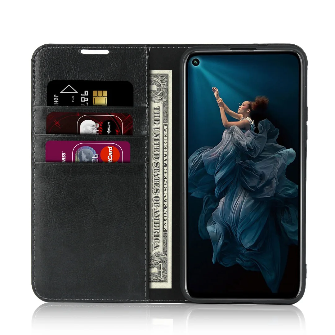 Чехол книжка из натуральной кожи для Huawei Honor 20 Pro чехол премиум класса 6 26 дюйма