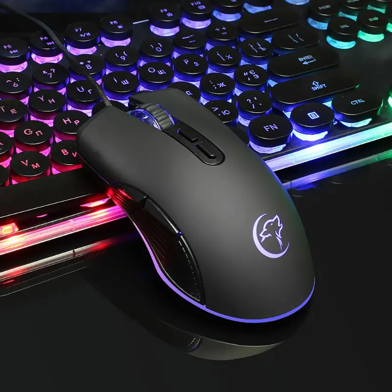 

Mini Optical Wired Mouse 4 Colors LED Light Gaming Mice G830 for Gamers PC Computer Laptop Notebook Accessories U4LD